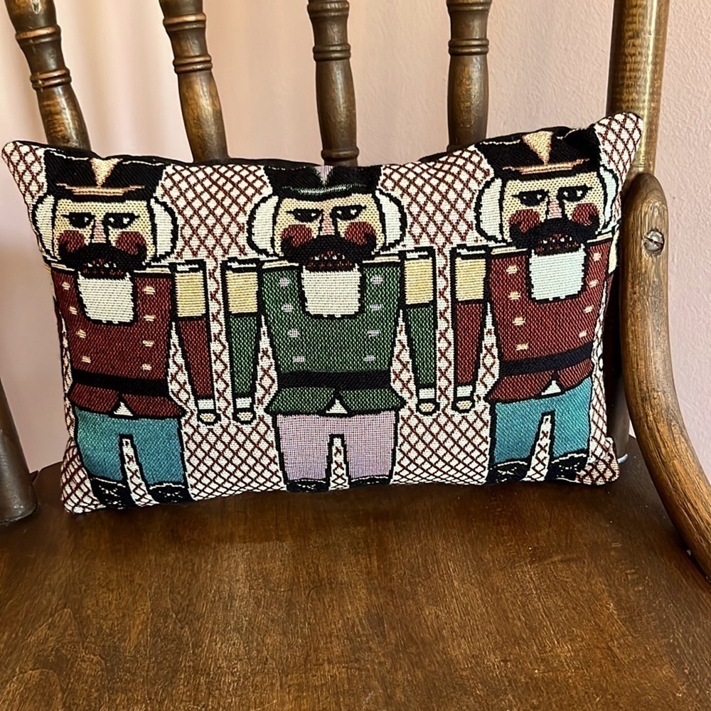 EMBROIDERED Nutcracker Pillow